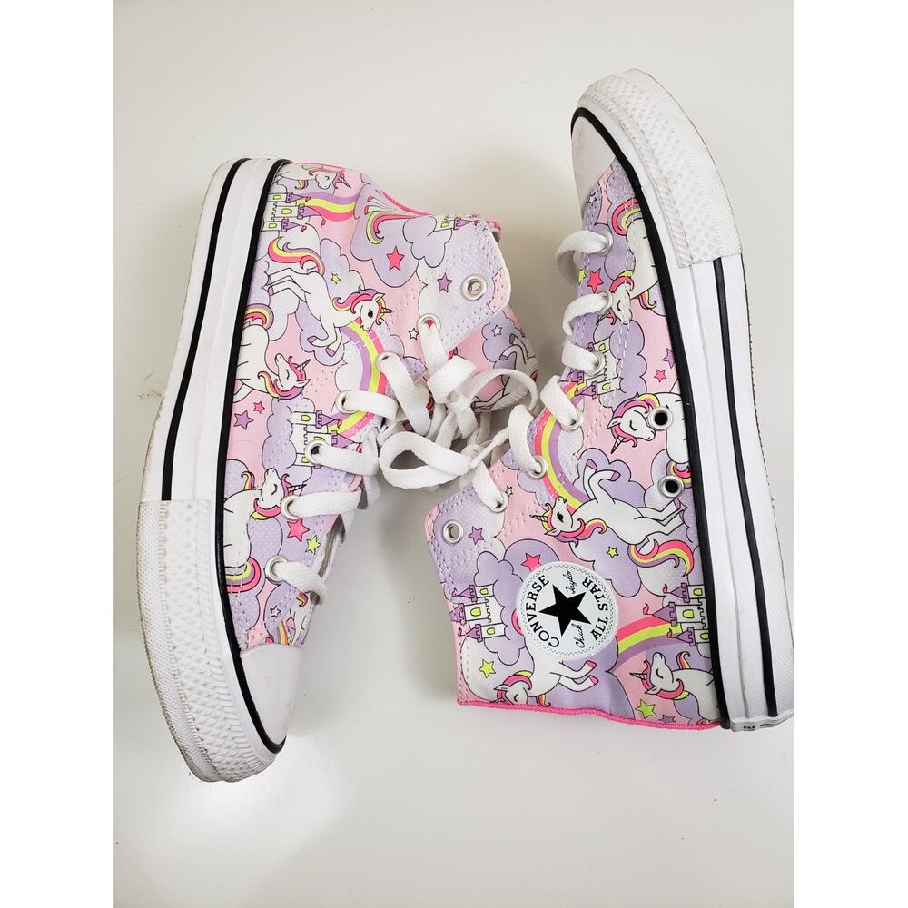 Converse All Star Chuck Taylor Unicorn Womens JR Size 5 Pink School Halloween